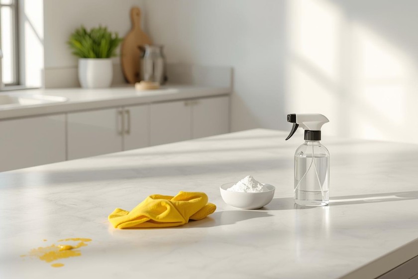 Λεκές από Κουρκουμά στον Πάγκο της Κουζίνας