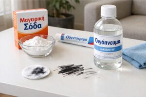 Λεκές από Ανεξίτηλο Μαρκαδόρο στα Πλαστικά