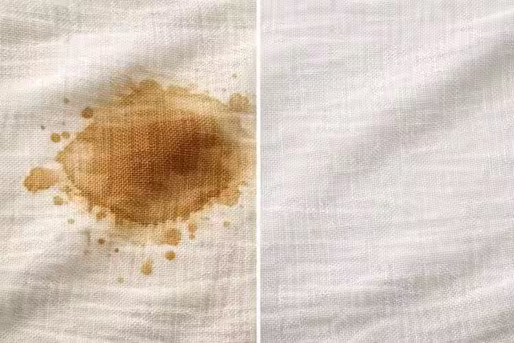 Καθάρισε οποιοδήποτε λεκέ από οποιαδήποτε επιφάνεια. Λεκές από καφέ σε ύφασμα.